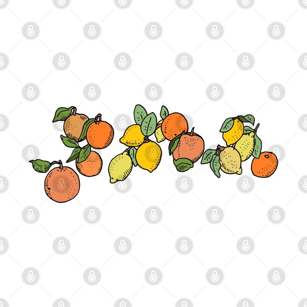 Oranges and lemons by JennyGreneIllustration