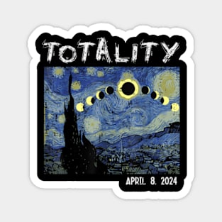 Art Solar Eclipse 2024 Totality April 8 Men Women Kids Magnet