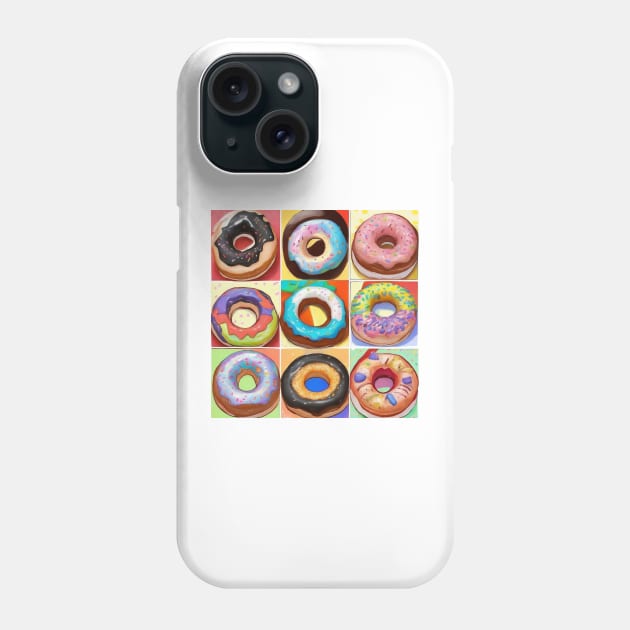 Donut Pattern Art Kawaii Pastry Delicious Phone Case by Flowering Away