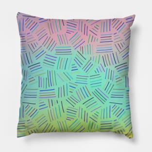 Pretty Pastel Gradient Abstract Pattern Pillow