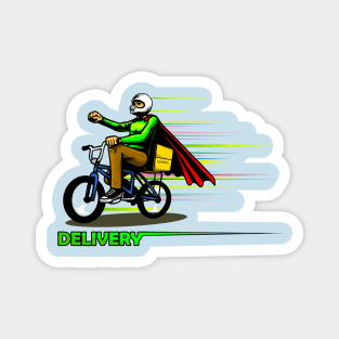 delivery man illustration Magnet