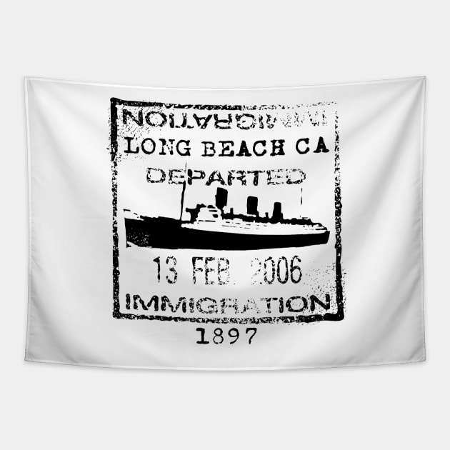 Long Beach Passport Stamp Tapestry by KnuckleTonic