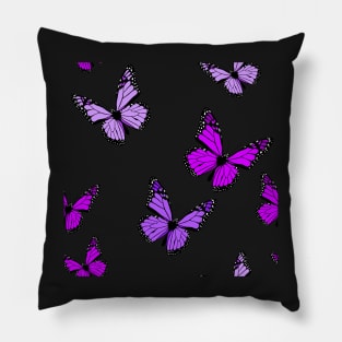Purple Butterfly Pattern Pillow