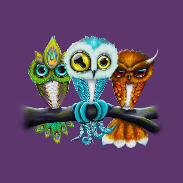 three owl by Artelies202