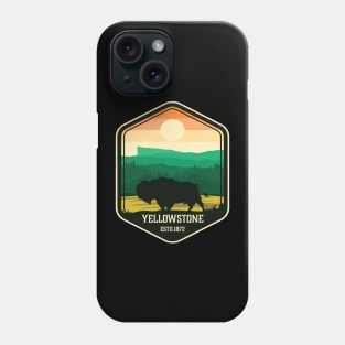 Bison on Yellowstone National Park Graphic Design T-shirt Phone Case