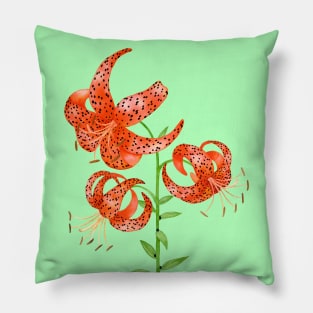 Tiger Lilies (Lilium lancifolium) Pillow