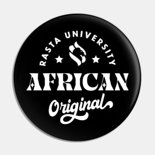 Rasta University African Original Reggae Pin