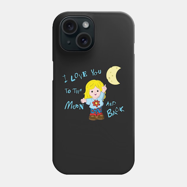 I love you to the moon and back ... To the moon and back Phone Case by Arzeglup