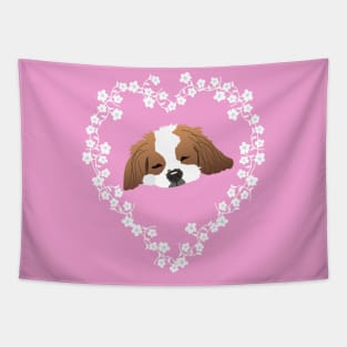 Cavalier King Charles Spaniel Dog Heart Tapestry