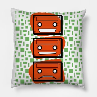 Three types of K7 - vintage tape Pillow