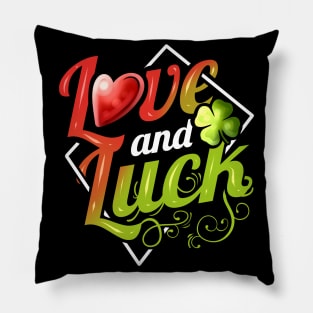 Heart And Shamrock Love And Luck On St Patricks Day Pillow