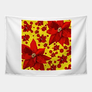 Poinsettia Red Tapestry