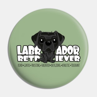 Labrador Retriever (Black) - DGBighead Pin