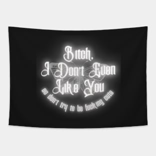 I don’t even like you, so don’t be cute y2k style design Tapestry