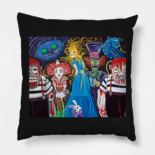 Alice in Zombieland Pillow by barbosaart