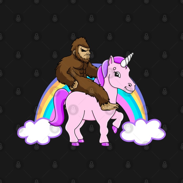 Bigfoot Riding A Unicorn by FullOnNostalgia