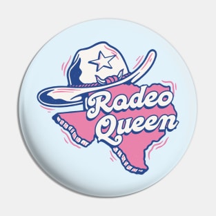 Retro Texas Rodeo Queen Cartoon Pin