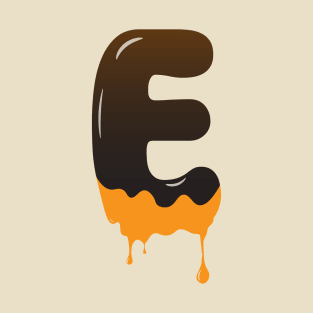 Chocolate Alphabet Letter E T-Shirt