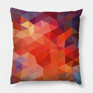 Sunburst Low Poly Abstract Seamless Pattern Pillow