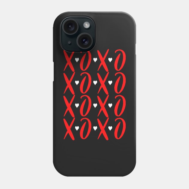 XO Hugs And Kisses Valentine's Day Valentine Hugs and Kisses Phone Case by Famgift