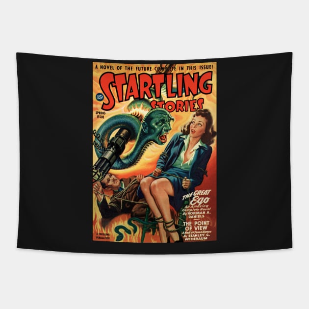 STARTLING STORIES--VINTAGE PULP ART Tapestry by AtomicMadhouse