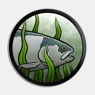 Rainbow Trout Illustration Pin