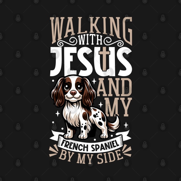 Jesus and dog - French Spaniel by Modern Medieval Design