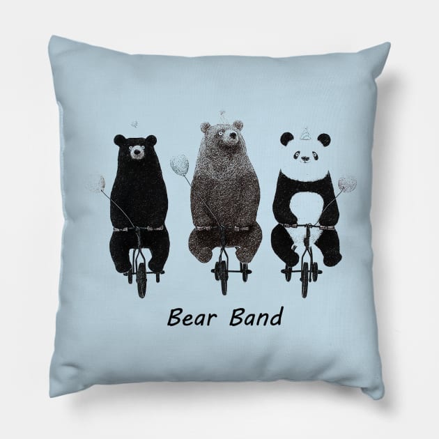 Bear band Pillow by arxitrav