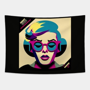 Pop Style Purple Lady Matte Tapestry