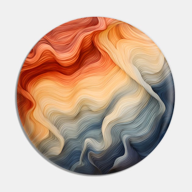 Warm-Toned Abstract Wave Desktop Wallpaper Pin by AbstractGuy