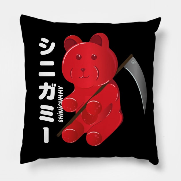 Funny Gummy Bear Shinigummy Pillow by Marzuqi che rose