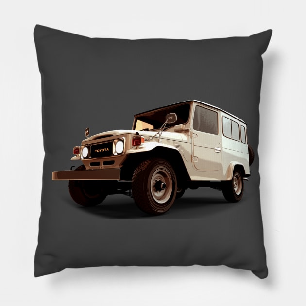 The Absolute Classic FJ 40 Pillow by FurryBallBunny