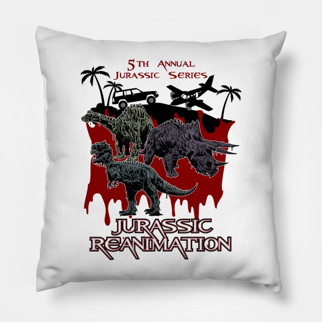 Jurassic Reanimation Design 2 Pillow by Lady Jenji