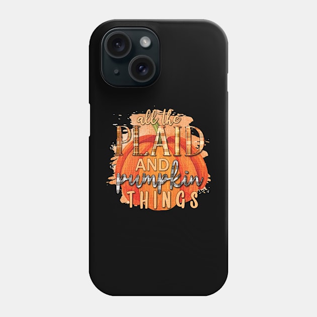 Plaid Pumpkins Phone Case by SpottydoggCreatives