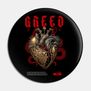 Greedy Heart Pin