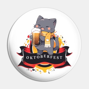 Oktoberfest Octoberfest Cat Loves Beer Pin