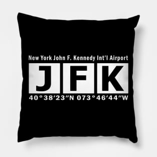 JFK Airport, New York John F. Kennedy International Airport Pillow