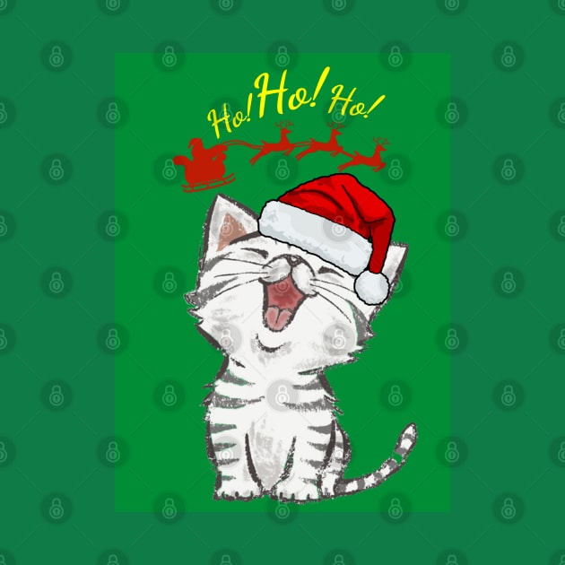 Santa cat by Rene Martin