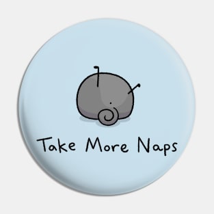 Pug Wisdom: Take More Naps - black pug Pin