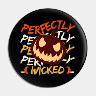 Perfectly Wicked Halloween Pumpkin Pin