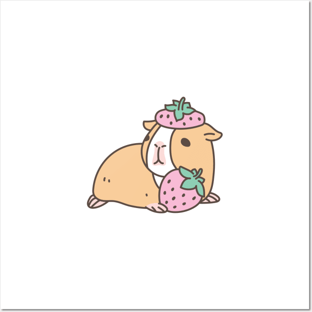 Art Print Strawberry Cow 8x8 Art Print Cute Kawaii Pink Cow