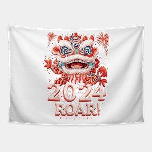 ROAR! 2024 Chinese New Year Dragon Celebration Shirt Tapestry