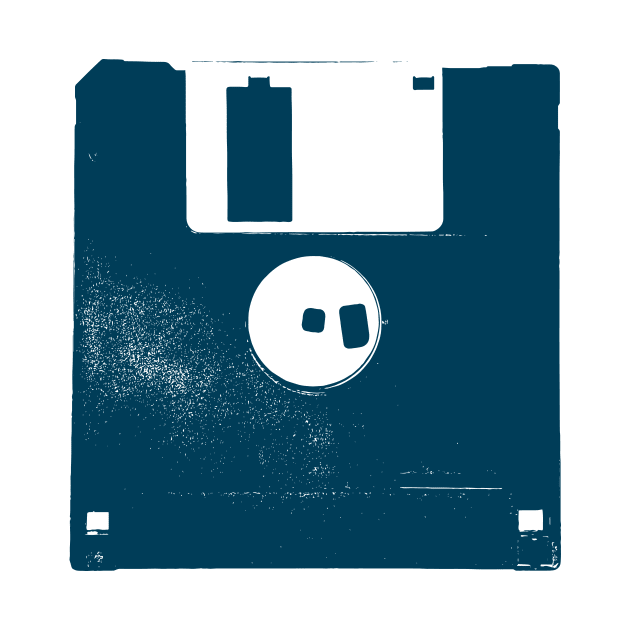 Blue Vintage Floppy Disk by Spindriftdesigns