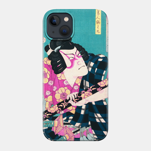 Portraits of an Actor by Toyohara Kunichika - Japanese - Phone Case