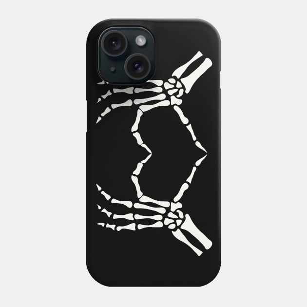 Skeleton Hands Heart Halloween Phone Case by charlescheshire