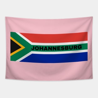 Johannesburg City in South African Flag Tapestry