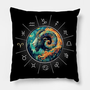 ZODIAC Aries - Astrological ARIRS - ARIRS - ZODIAC sign - Van Gogh style - 11 Pillow