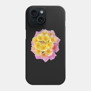 Yellow and Pink Lantana Camara Flower Phone Case