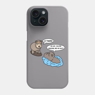 Funny cartoon hippopotamus cosplay Phone Case