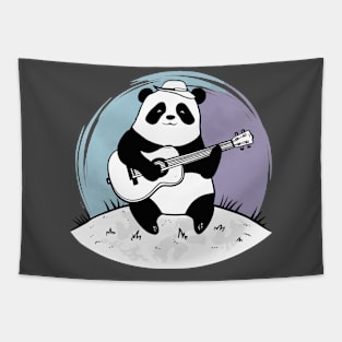 Panda vibing with Guitar Tapestry